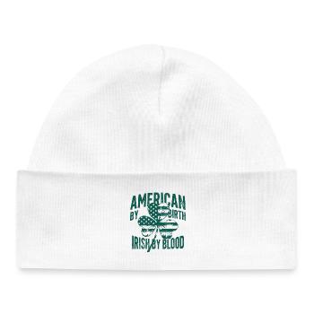 Irlandais de sang, Américain de naissance - Bonnet bébé bio - blanc - Devant