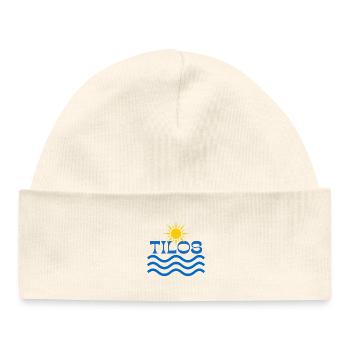 Tilos Sun Waves Logo - Bonnet bébé bio - blanc - Devant