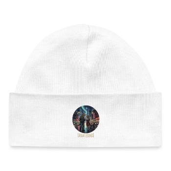 Urban Legends: Dino Lovers in Neon Town - Baby Organic Beanie - white - Front