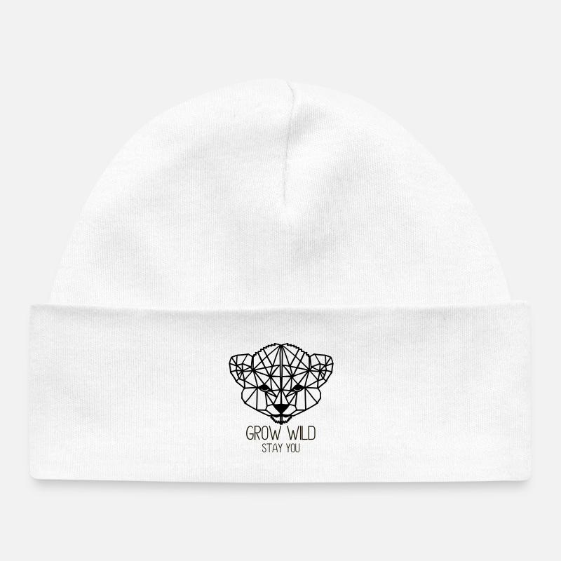 Pousser sauvagement. Reste toi - Bonnet bébé bio - blanc