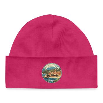 Explorer Ajaccio en France Paradis méditerranéen - Bonnet bébé bio - hot pink - Devant