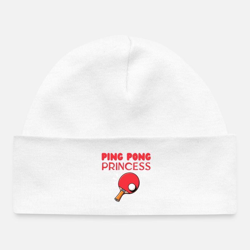 Ping Pong Princess - Bonnet bébé bio - blanc
