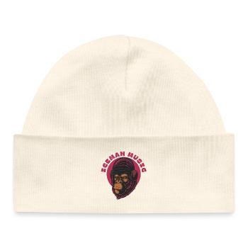 Darts Gorilla Beats Magenta - Baby Organic Beanie - white - Front