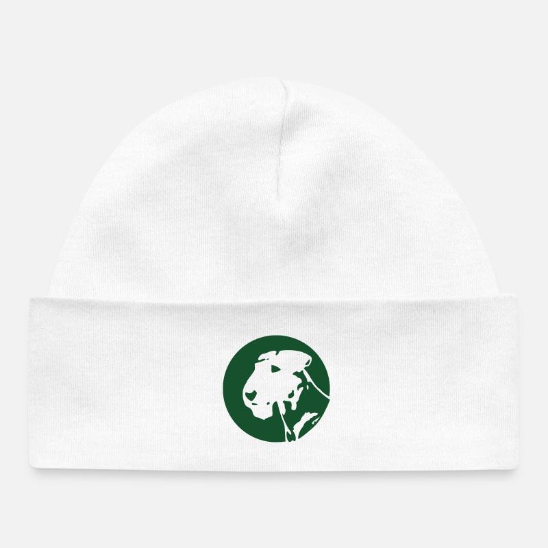 Le monde de l’Airedale vert - Bonnet bébé bio - blanc