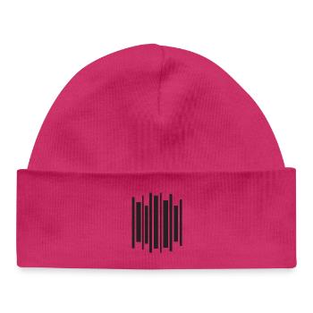 Geometric Equalizer Pulse - Baby Organic Beanie - white - Front