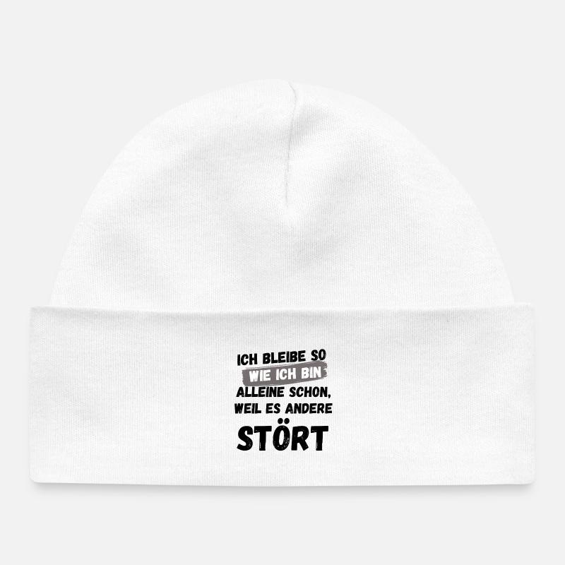JE RESTE COMME ÇA, SARCASME, DRÔLE, BUREAU, TRAVAIL - Bonnet bébé bio - blanc