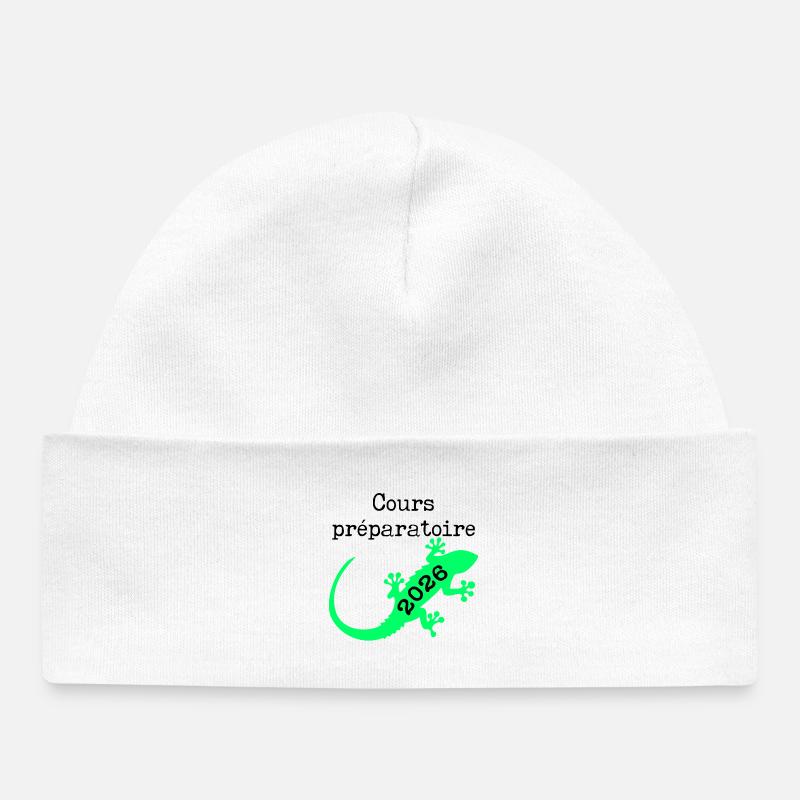 Cours Préparatoire 2026 École - Bonnet bébé bio - blanc