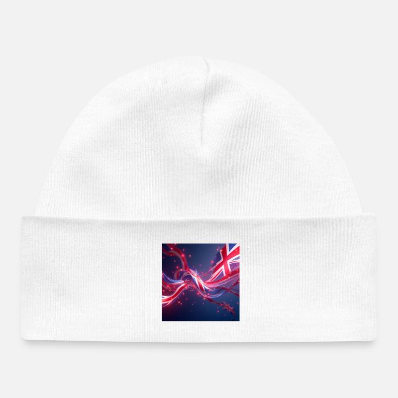 drapeaux_GB2 - Baby Organic Beanie - white