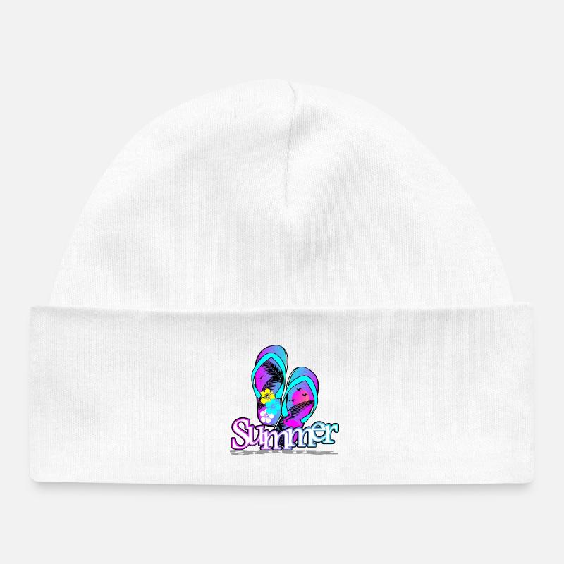 Tongs d’été - Bonnet bébé bio - blanc