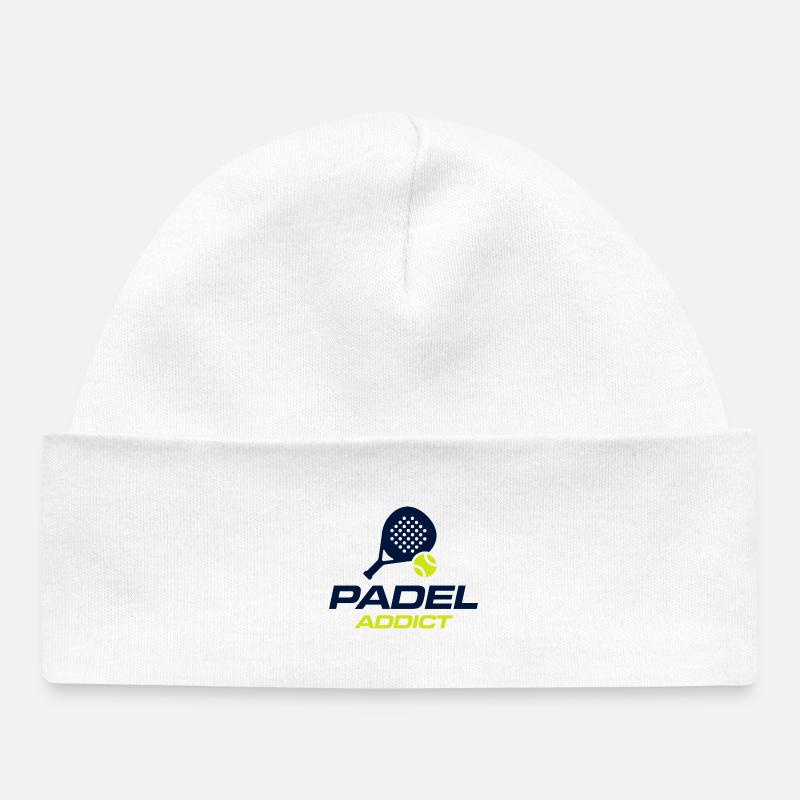 Padel Addict Drôle Maillot Padel Lover - Bonnet bébé bio - blanc