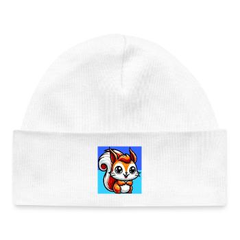 squirrel - Baby Organic Beanie - white - Front