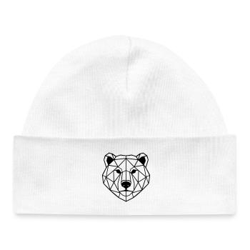 Bär Polygon - Baby Organic Mütze - Weiß - Vorne