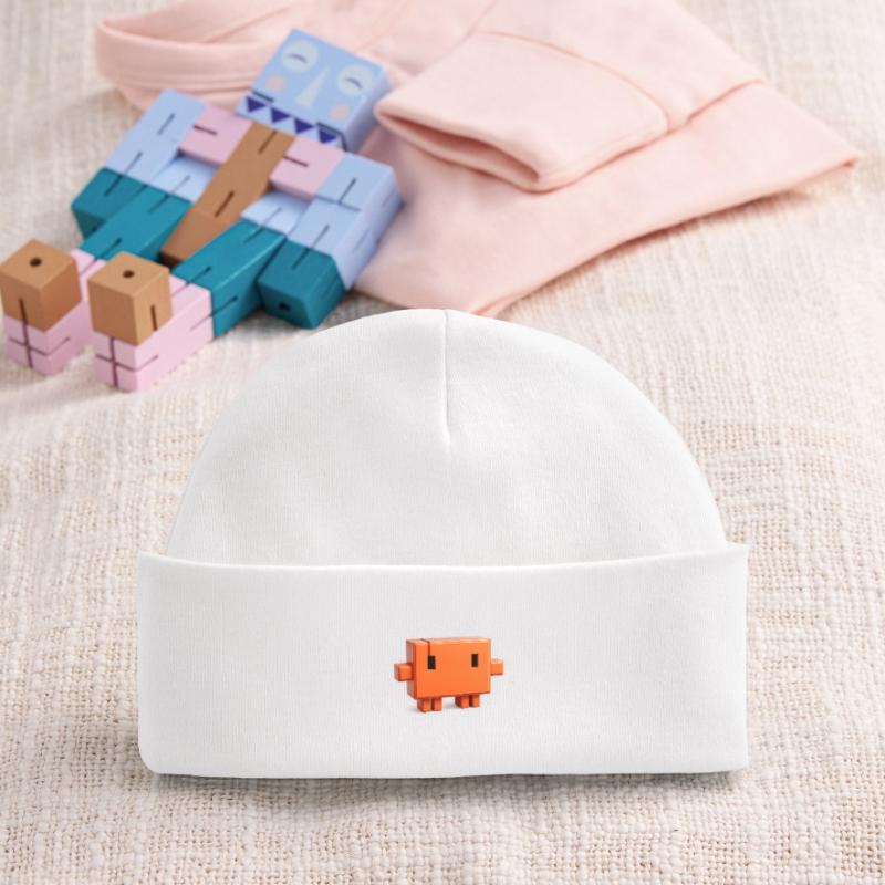 Claude Code Pixel 3D Maskottchen süßer Dev-Aufkleber Baby Organic Mütze