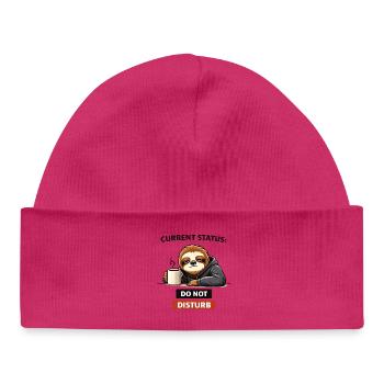 Sloth Do Not Disturb - Baby Organic Beanie - white - Front
