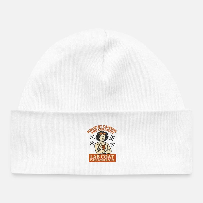 Café de la combinaison énergétique en blouse de laboratoire - Bonnet bébé bio - blanc