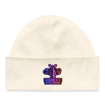 Gender Spectrum Symbol Pride Diversity Statement - Baby Organic Beanie - white - Front