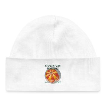 Collecting Moments Not Things - Colorful Parasaili - Baby Organic Beanie - white - Front