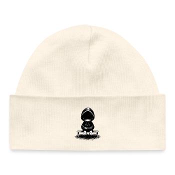 Anonymous Ombre Hoodie Black and White - Baby Organic Beanie - white - Front