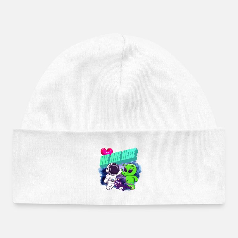 We Are Here Crew - Série animée Alien - Bonnet bébé bio - blanc