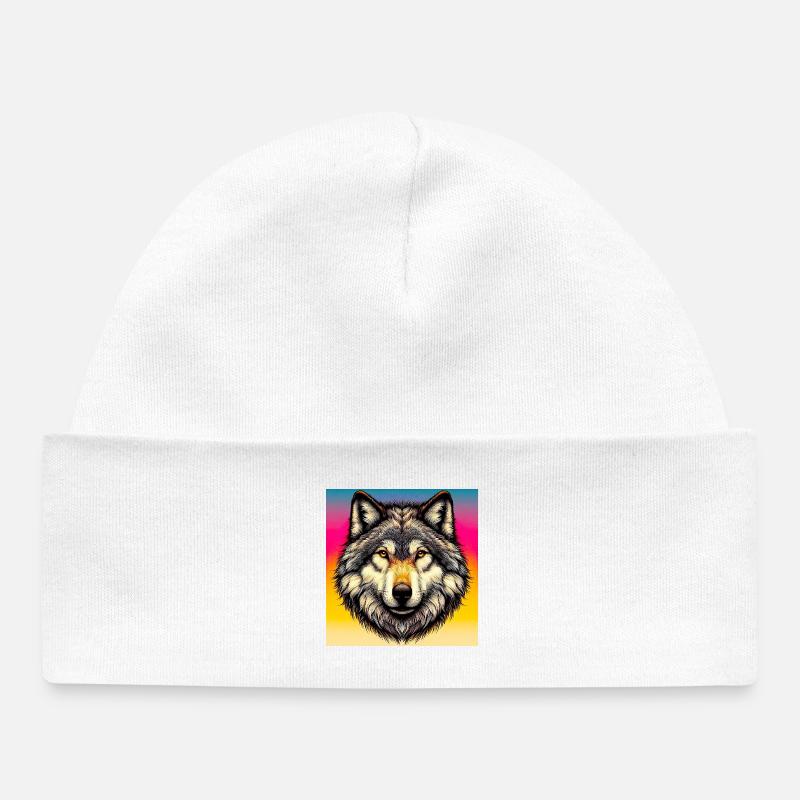 Loup - Bonnet bébé bio - blanc