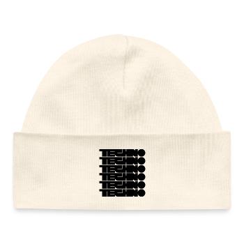 Logo techno audacieux - Bonnet bébé bio - blanc - Devant