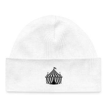 Chapiteau de cirque - Bonnet bébé bio - blanc - Devant