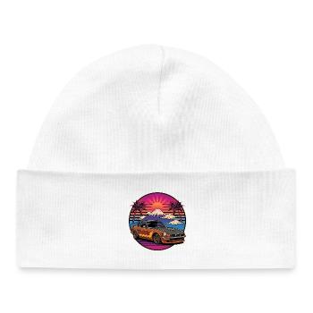 JDM car Japanese Retro Car Racing Drifting Legend - Baby Organic Beanie - white - Front
