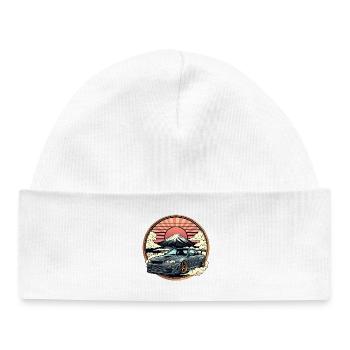 JDM car Japanese Retro Car Racing Drifting Legend - Baby Organic Beanie - white - Front