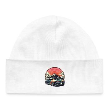 JDM car Japanese Retro Car Racing Drifting Legend - Baby Organic Beanie - white - Front