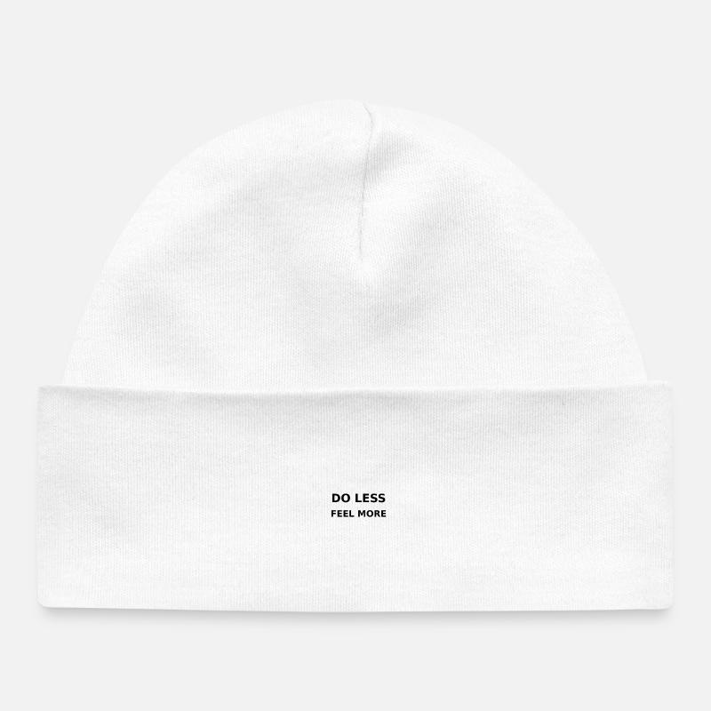 Faire moins / Ressentir plus - Bonnet bébé bio - blanc
