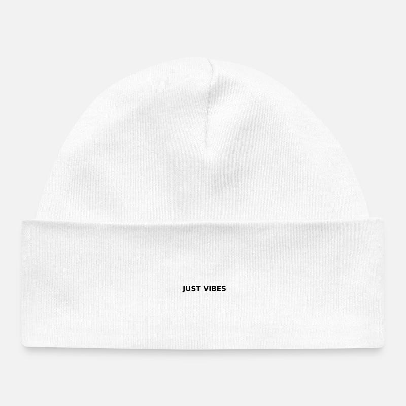 Juste des vibrations - Bonnet bébé bio - blanc