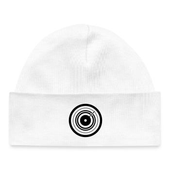 Target Arrow Dart Icon - Baby Organic Beanie - white - Front