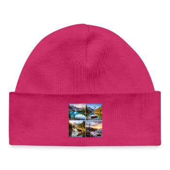 Alpine Nature Landscapes Collage - Baby Organic Beanie - white - Front