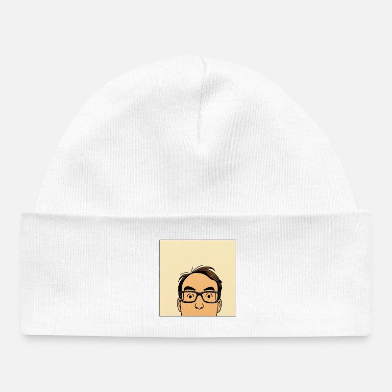 Felix does something - square - Baby Organic Beanie - white