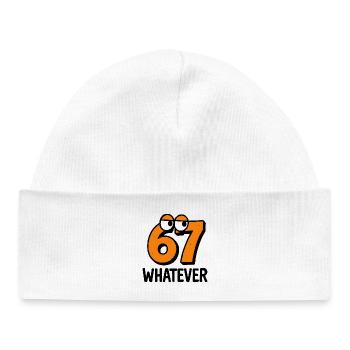 Six Seven Whatever Italian Brainrot Humor Meme - Baby Organic Beanie - white - Front