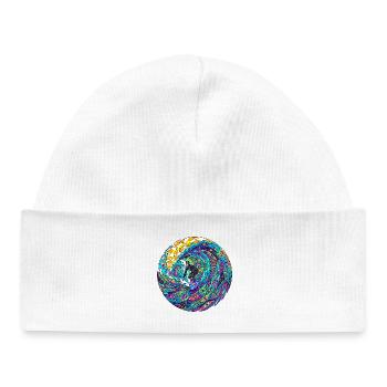 Vague de surf psychédélique - Bonnet bébé bio - blanc - Devant