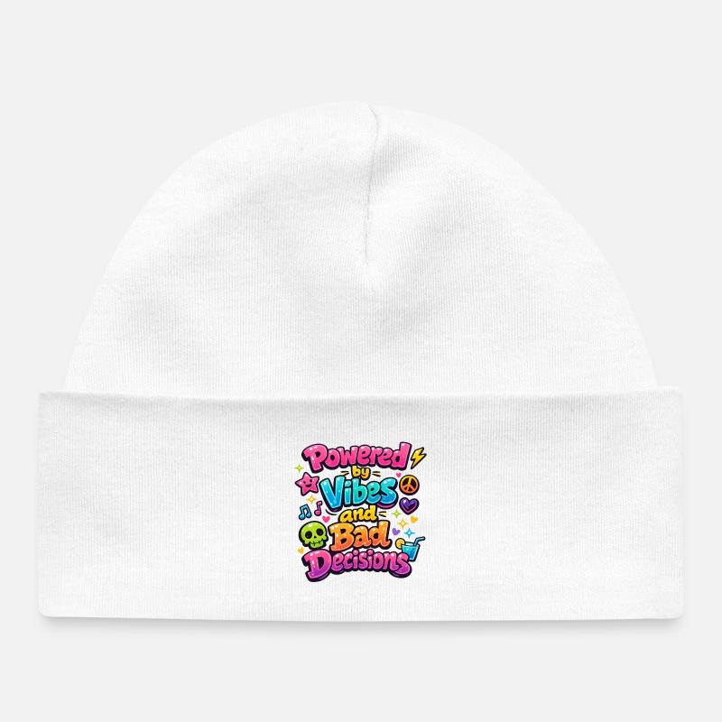 Powered by Vibes - Bonnet bébé bio - blanc
