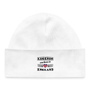 Heart with Union Jack flag - Baby Organic Beanie - white - Front