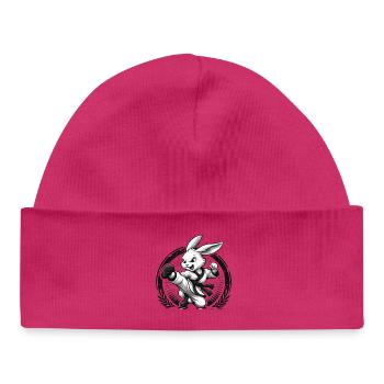 Karate Bunny Dojo Arts Martiaux Fun Design - Bonnet bébé bio - blanc - Devant