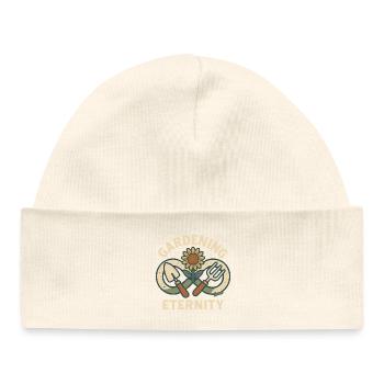 Gardening Eternity Sunflower Tools - Baby Organic Beanie - white - Front