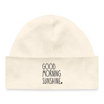 Good Morning Sunshine. - Baby Organic Beanie - white - Front