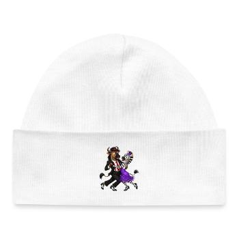 Wildebeest and Zebra in Elegant Swing Dance - Baby Organic Beanie - white - Front