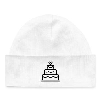 gâteau de mariage - Bonnet bébé bio - blanc - Devant