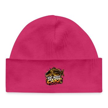 Eat Sleep Karpfen – Karpfenfischer-Design - Baby Organic Mütze - Weiß - Vorne