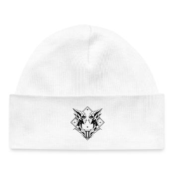Gémeaux – Dualité et Équilibre - Bonnet bébé bio - blanc - Devant