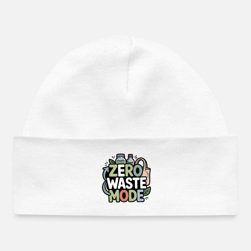 Zero-Waste-Mode - Baby Organic Beanie - white