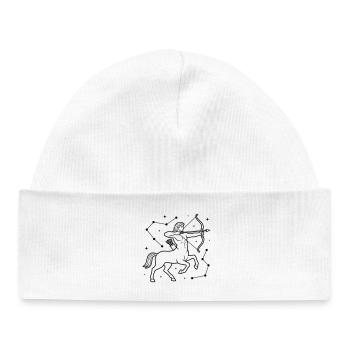 Signe du Sagittaire - Bonnet bébé bio - blanc - Devant