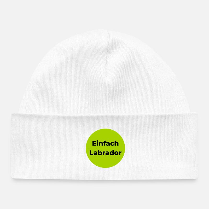 Look minimaliste de chien Simply Labrador - Bonnet bébé bio - blanc