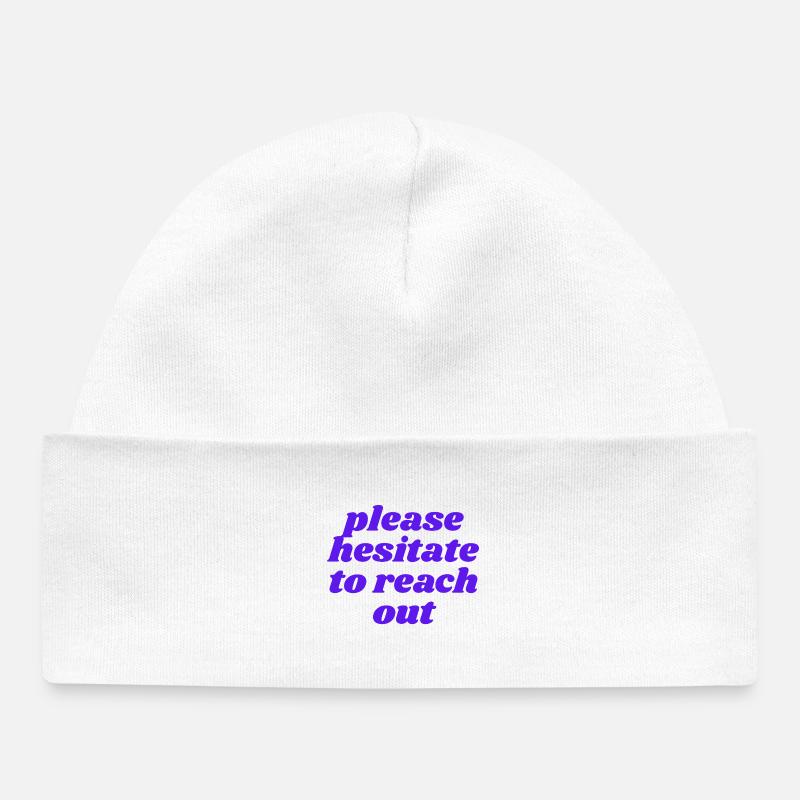Merci d’hésiter à me contacter - Bonnet bébé bio - blanc