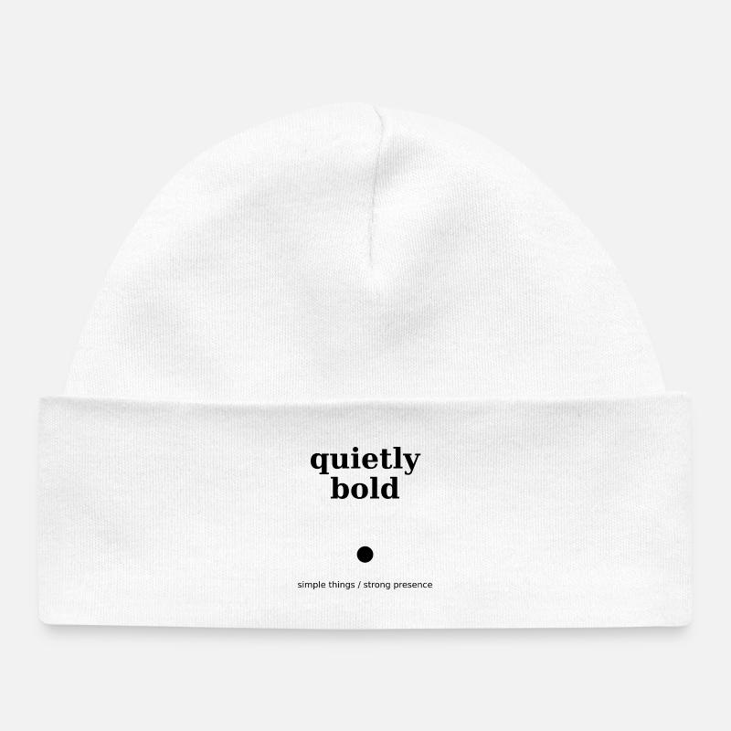 quietly bold - Bonnet bébé bio - blanc